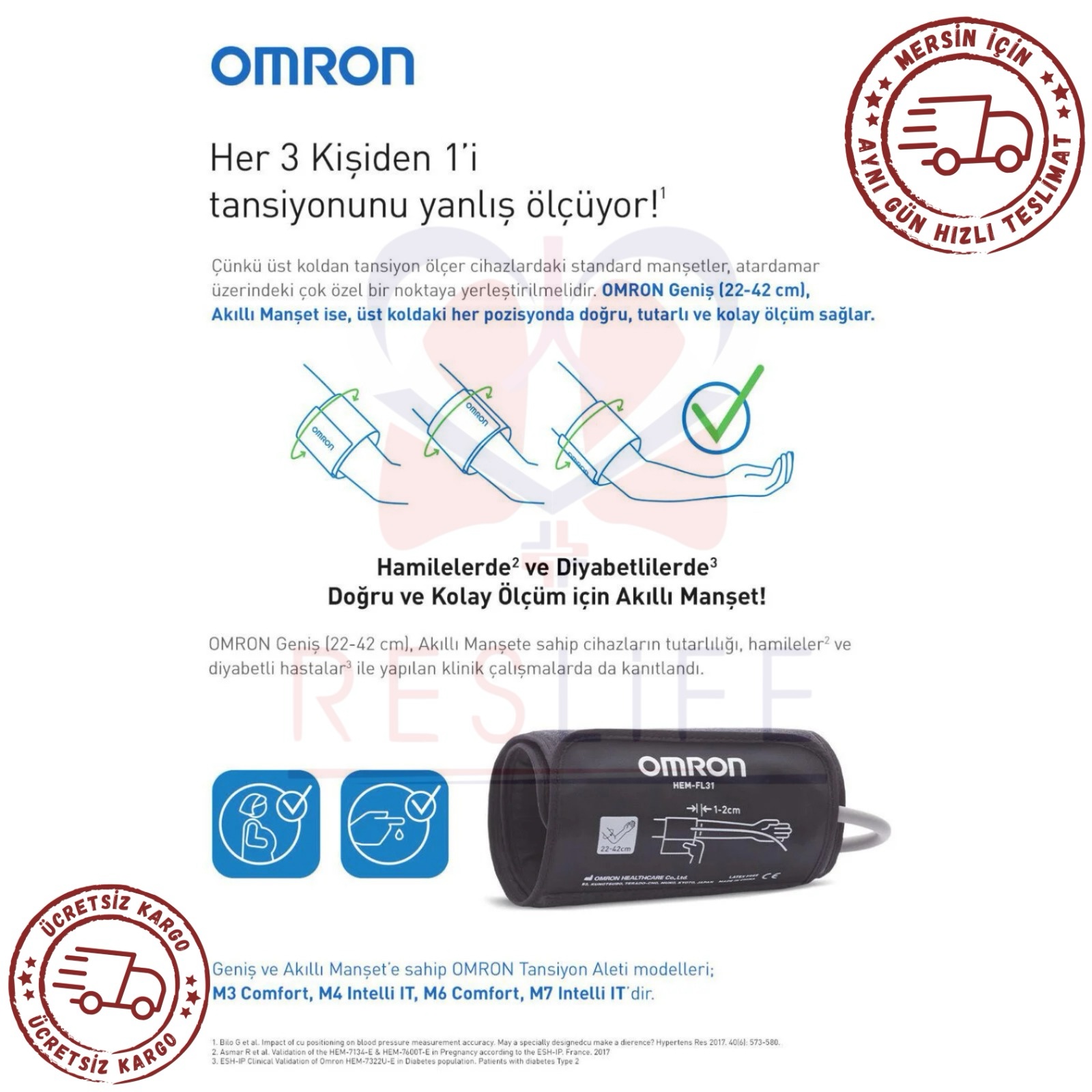 Omron M2 Basic Koldan Ölçer Tansiyon Aleti - Görsel 3