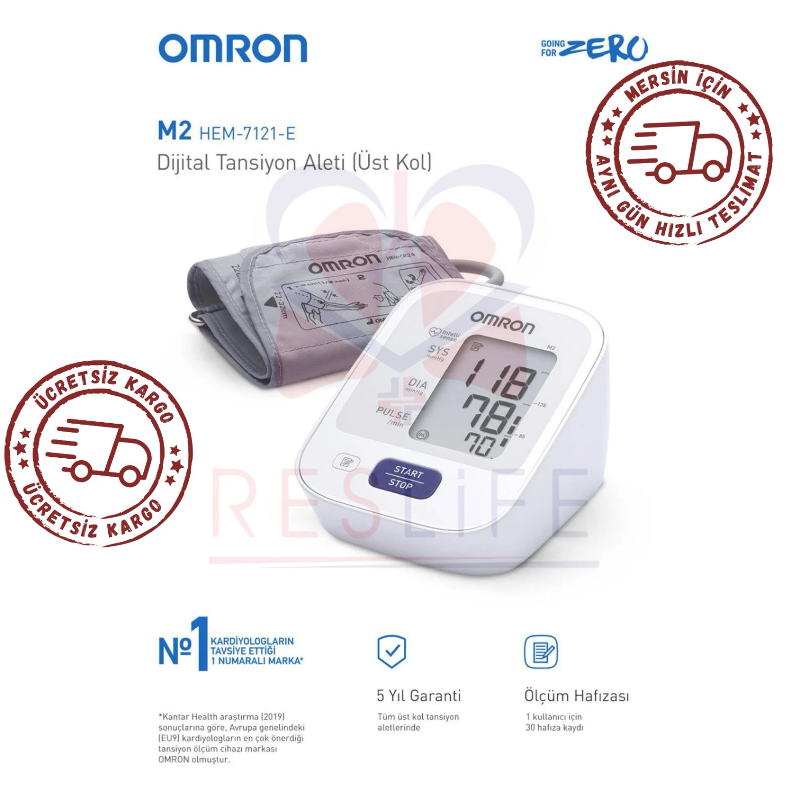 Omron M2 Basic Koldan Ölçer Tansiyon Aleti